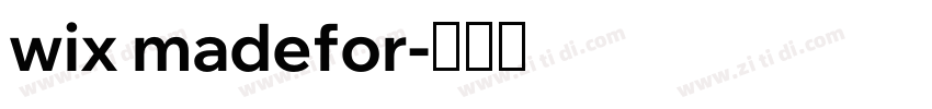 wix madefor字体转换